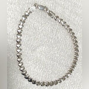 Chic Silver Heart Bracelet
